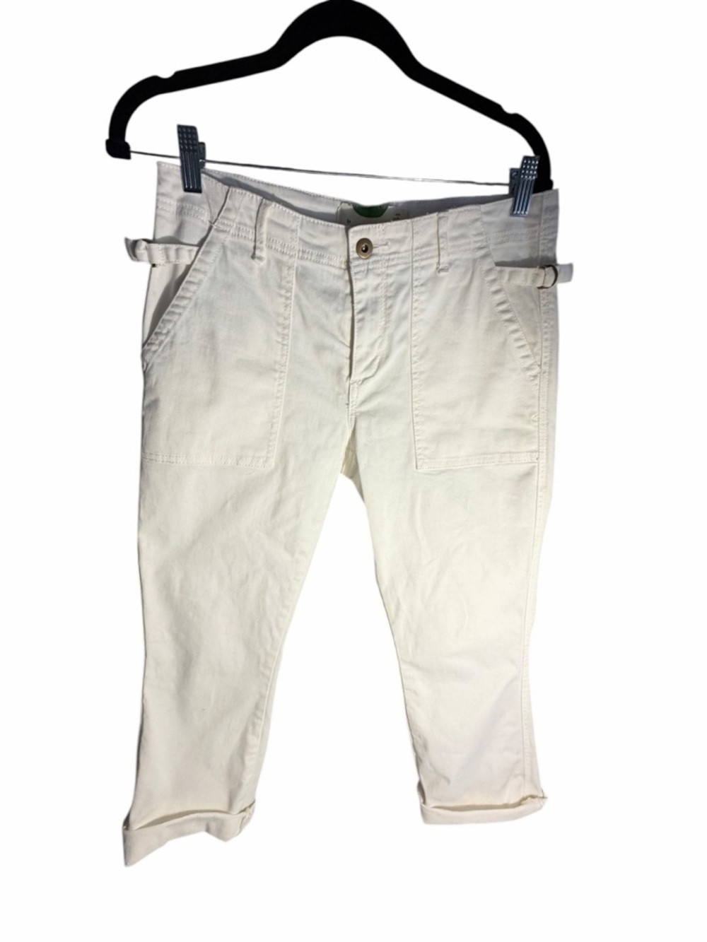 Anthropologie Carpenter Women’s White High-Waist Capris Sz 28P